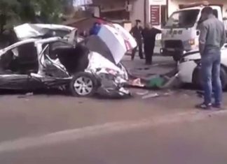 Бронированный автомобиль протаранил 10 машин и жилой дом в Ростове