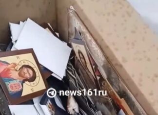 В Донской митрополии прокомментировали вывоз на свалку икон В Левенцовке иконы выбросили на свалку // фото: скриншот видео 161.ru