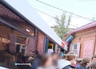 В Суворовском переполненный автобус врезался в дом