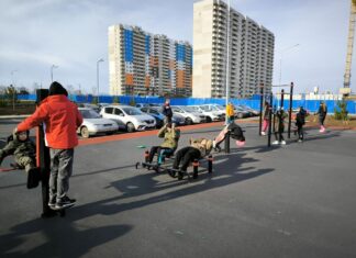 Уникальная спортплощадка появилась в Суворовском многофункциональная спортплощадка в Суворовском // фото: пресс-служба ВКБ Новостройки