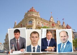 На пост главы Ростова претендуют три кандидата слева направо: Алексей Логвиненко, Сергей Шамшура, Владимир Ревенко, Александр Скрябин // фото: коллаж "Городской репортер"