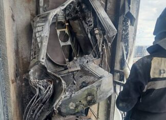 В Ростове потушили пожар на 29-м этаже небоскреба пожар в небоскребе // фото: Telegram-канал МЧС Ростовской области