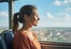 Девушка в автобусе //Иллюстрация сгенерирована ГигаЧат