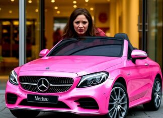 Батайчанка украла розовый детский Mercedes из подъезда //Изображение создано при помощи нейросети Шедеврум