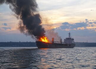 При атаке БПЛА в Таганрогском заливе погибли пять граждан Азербайджана В Таганрогском заливе атаковано судно //Иллюстрация Chat GPT