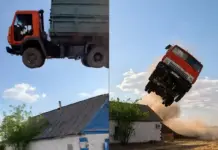 Донской каскадёр Чеботарев запустил 10-тонный КамАЗ в воздух ради трюка