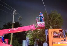 Энергетики «Россети Юг» восстанавливают линию передач //Фото пресс-служба «Россети Юг»