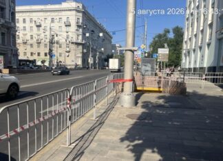 Аварийный дом на Большой Садовой огородили из-за угрозы обрушения //Фото: администрация Ростова-на-Дону