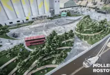 Парк «Мельник» в Ростове откроют не раньше 2029 года Этот эскиз проекта выкладывал глава города в феврале // Фото с официального телеграм-канала Александра Скрябина