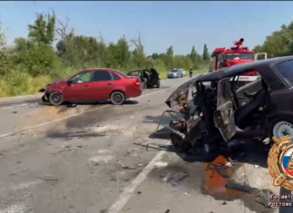 Смертельная авария произошла на трассе под Ростовом Авария // Фото: скриншот из видео пресс-службы ГУ МВД России по Ростовской области