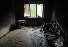 Учебники стали причиной пожара в квартире на Орбитальной Последствия пожара // Фото: пресс-служба МЧС России по Ростовской области