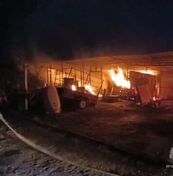 Сварочные работы стали причиной пожара в Кагальницком районе Пожар в Кагальницком районе // Фото: пресс-служба МЧС России по Ростовской области