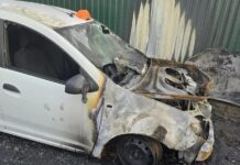 В Новошахтинске две женщины сожгли автомобиль из-за личной неприязни Пострадавший автомобиль // Фото: пресс-служба ГУ МВД России по Ростовской области